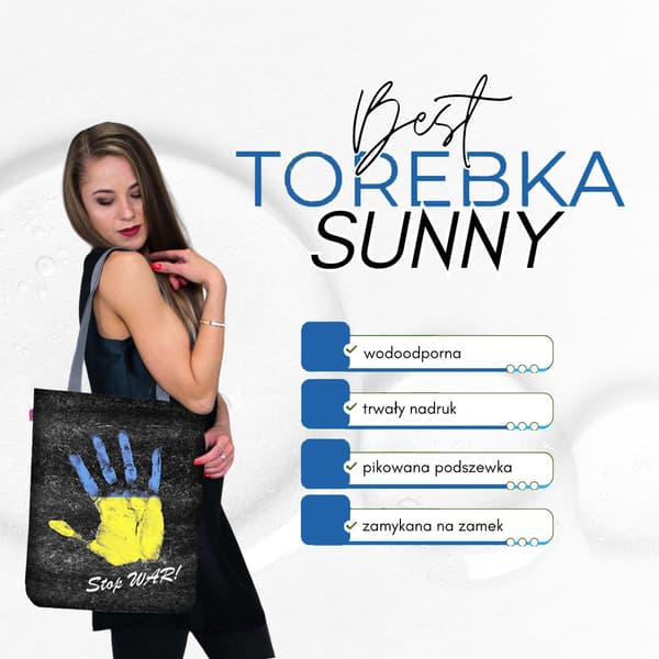 SUNNY lærredstaske - Stop Krig