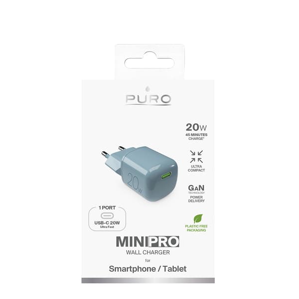 USB-C GaN 20W seinälaturi - Vihreä