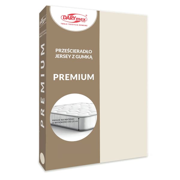 Bomuldslagner 200x220 JERSEY HIGH GRAMMAGE creme ecru