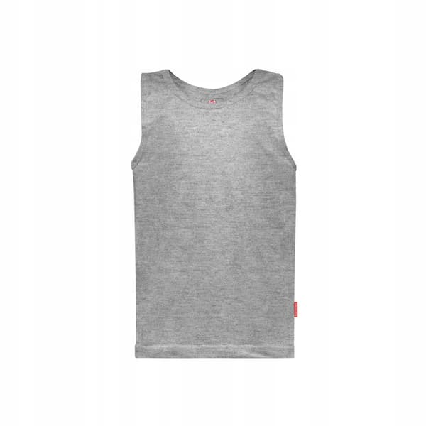 Børneundertrøje, bomuld, stropløs, grå Børneundertrøje, 140 bomuld, stropløs, grå
