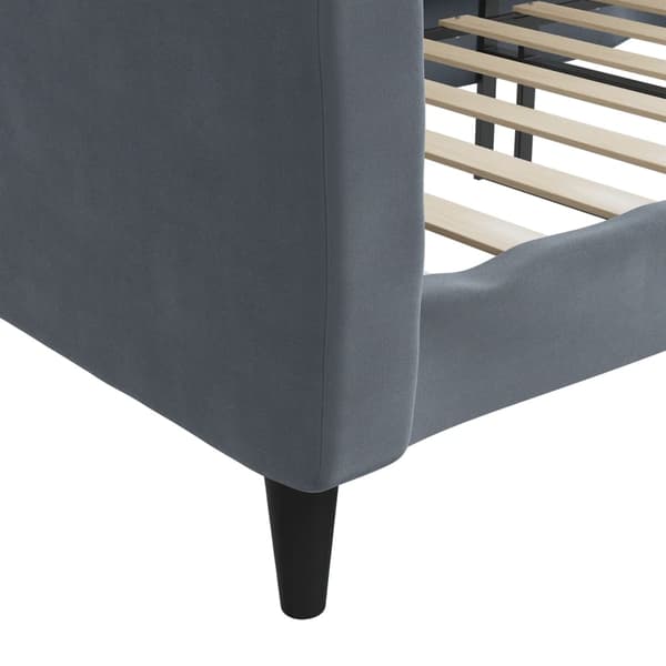 vidaXL Bäddsoffa mörkgrå 90x200 cm sammet