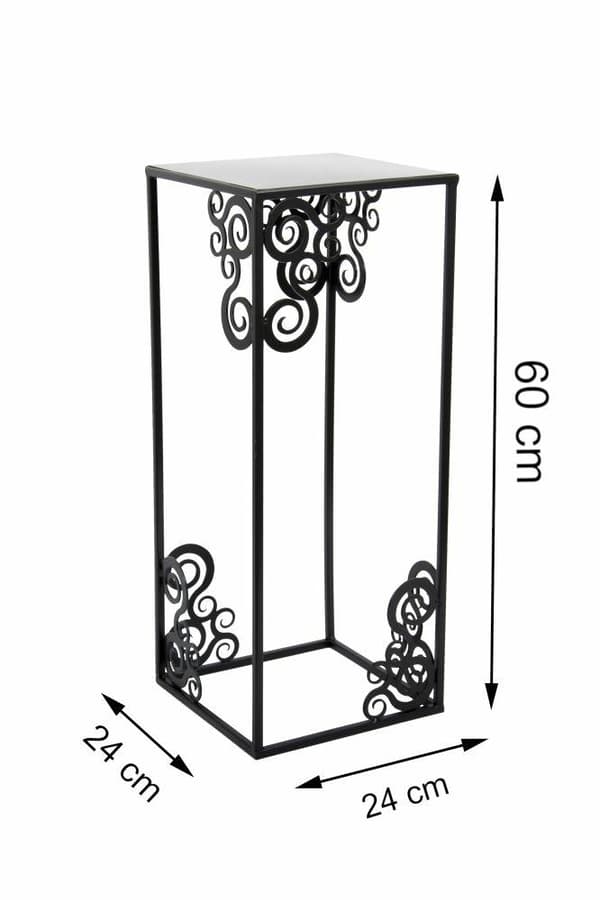 Moderne stående blomsterstander 60 cm sort
