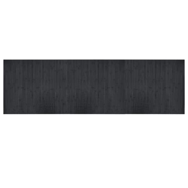 vidaXL Suorakulmainen matto, harmaa, 60x200 cm, bambu