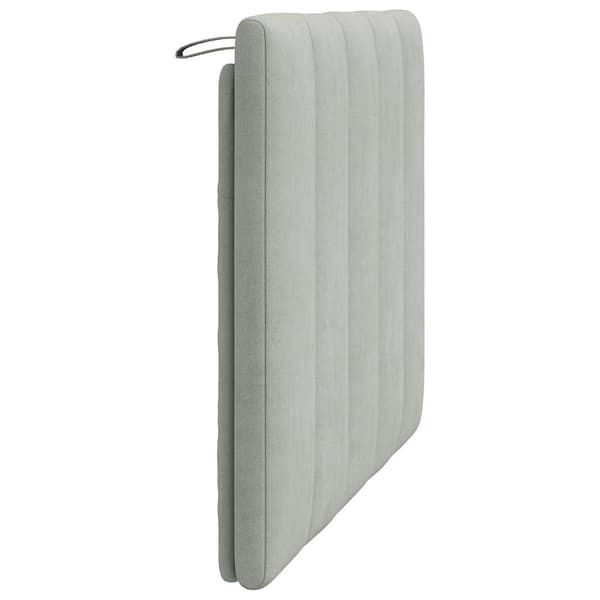 vidaXL Sängynpäädyn tyyny vaaleanharmaa 100 cm sametti