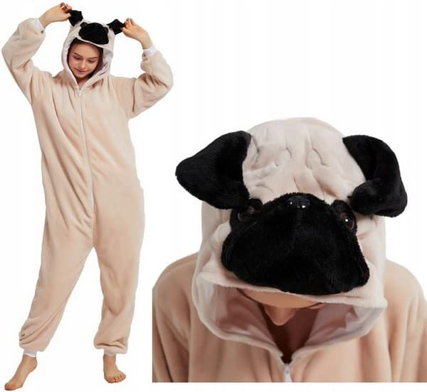Kigu mops onesie-pyjamas jumpsuit størrelse S