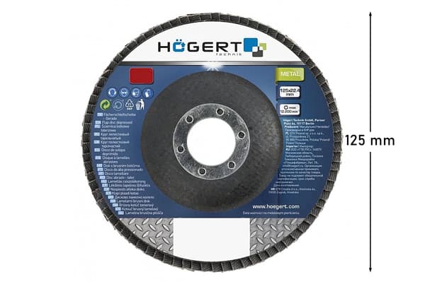 Lamskiveslibeskive 125x22,4 mm Korn 120 Hoegert