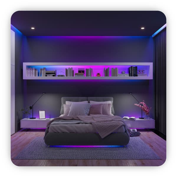 Lodret vinkelstik til 12 mm 6P LED-strimler