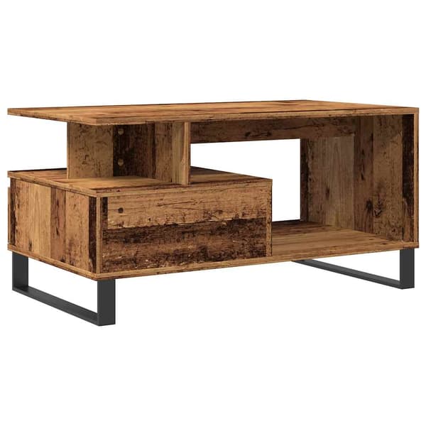 vidaXL sofabord, antik træ 90x49x45 cm