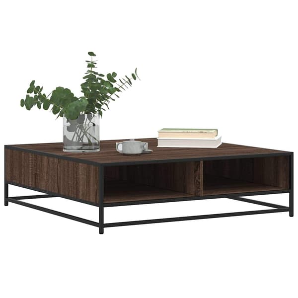vidaXL Soffbord brun ek 100x100x30 cm