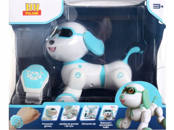 Fafik, den interaktiva robothunden, går, sjunger och talar polska