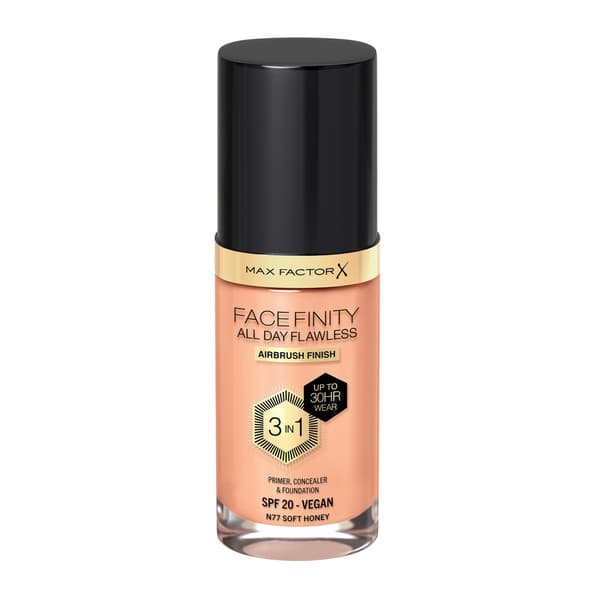 Max Factor Facefinity 3-i-1 All Day Flawless Face Foundation - N77 Mjuk Honung 30ml