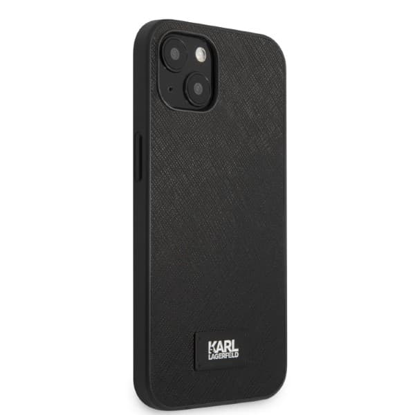 Karl Lagerfeld Saffiano Plaque-cover til iPhone 13 mini, sort