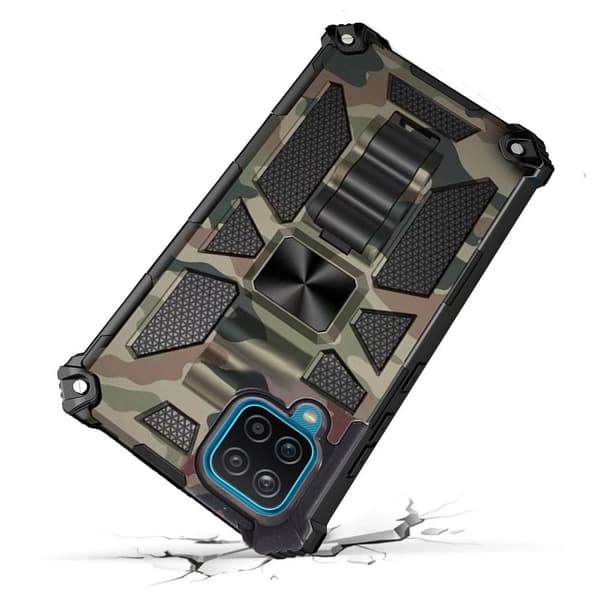 Etui til Samsung Galaxy A12 / M12 / A12 2021, Armor Kickstand, grøn