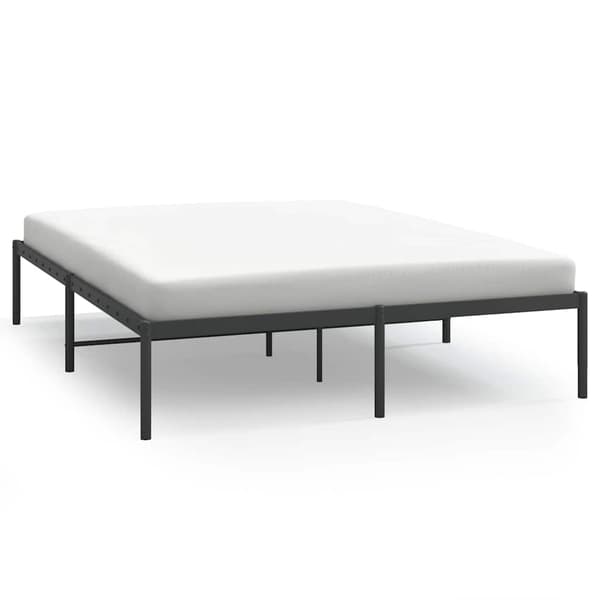 vidaXL metalsengestel sort 140x190 cm