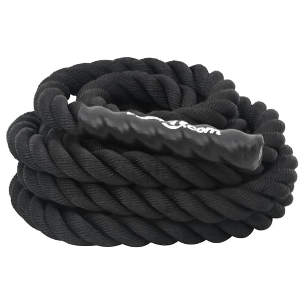 vidaXL træningsreb, sort, 9 m, 6,8 kg, polyester