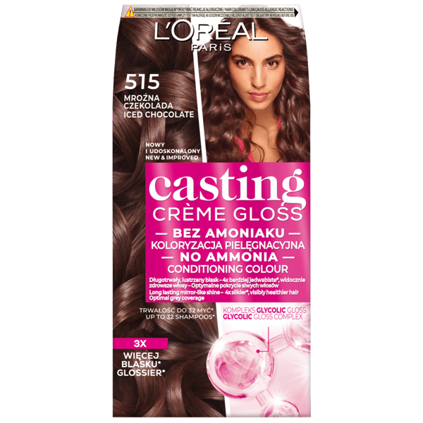 Loreal Casting Creme Gloss hårfärg - 515 Frostig choklad (48ml, 72ml, 60ml)