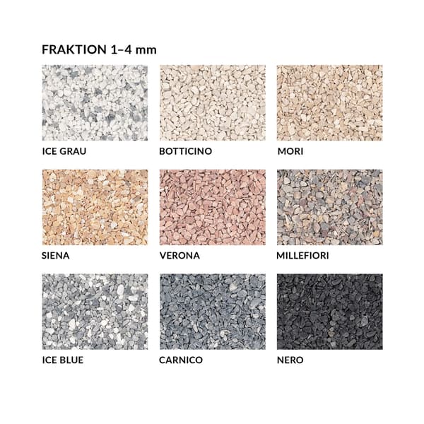 IsolBau Marmor Aggregat Marmorbitar Nero Ebano 4/8mm 25kg