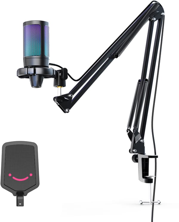 Fifine A6T USB musta kondensaattorimikrofoni