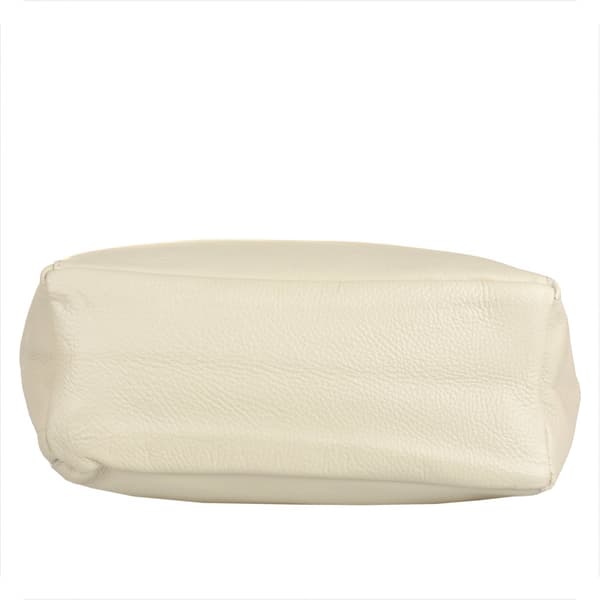 Superlet læder shopper taske, lys beige