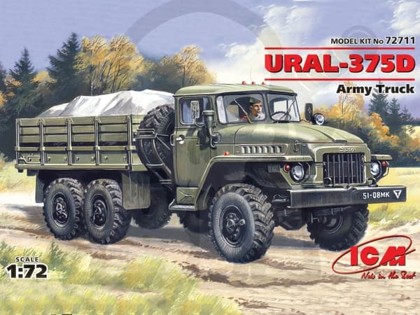 ICM72711 URAL-375D hærlastbil 1:72