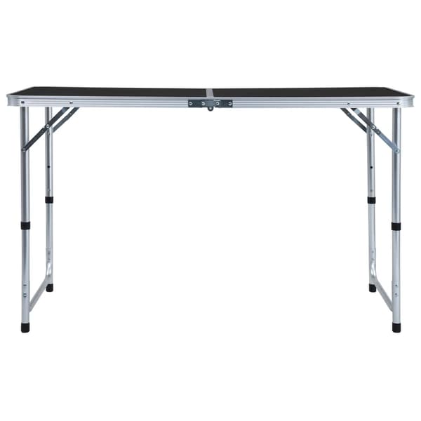 vidaXL foldbart campingbord grå aluminium 120 x 60 cm