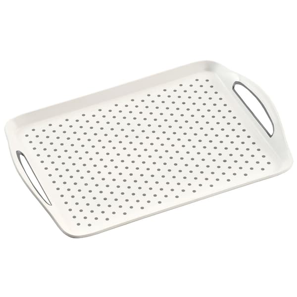 Halkfri bricka, vit, 45x32 cm