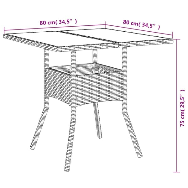 vidaXL 3-delat trädgårdsmöbelset med dynor, grå, polyrotting