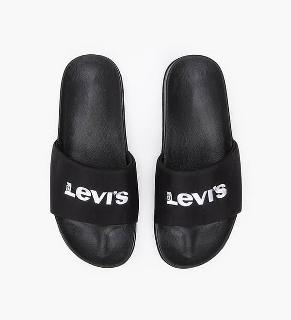 Udsalg - Levi's June Bold Sliders Dame Flip-Flops Sort (D78890001) 42.0