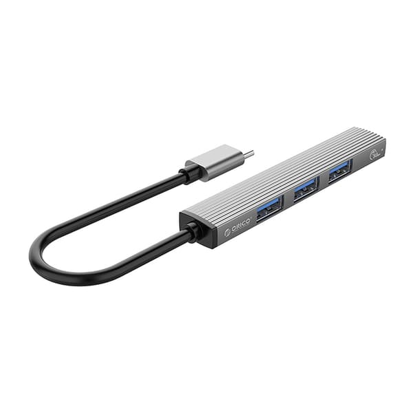Hub AH-13 dockningsstationssplitter USB-C till 4x USB-A - grå