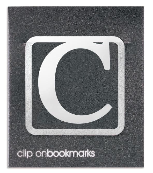 Metallbokmärke - Bokstaven C Clip-on