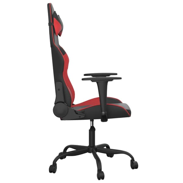 vidaXL gamingstol, sort og rød, kunstlæder