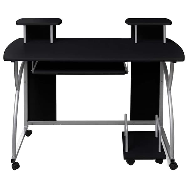 vidaXL computerbord, sort, 110x52x88,5 cm