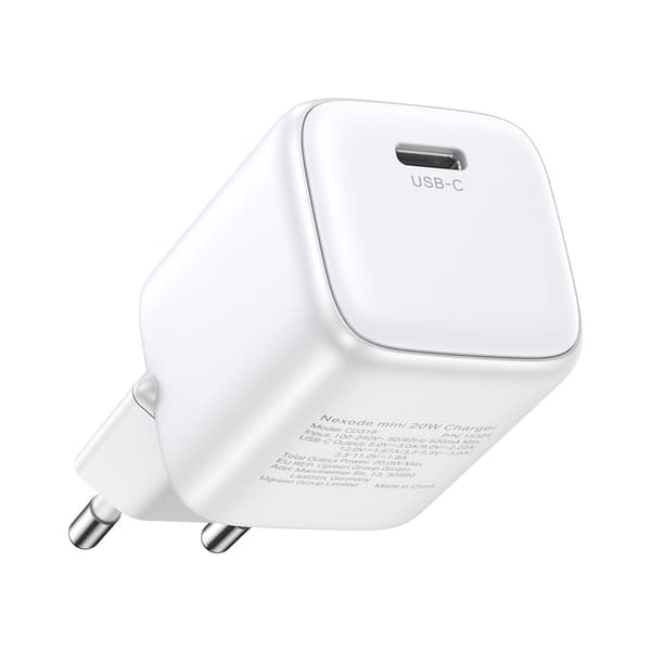 Nexode Mini 1x USB-C 30W PD Snabbladdare, GaN, Vit