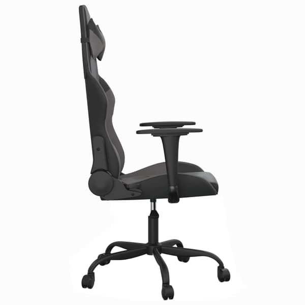 vidaXL massage-gamingstol, sort og grå, kunstlæder