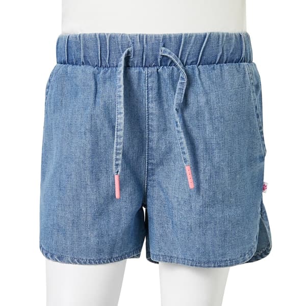 Barnshorts, blå denim, 116