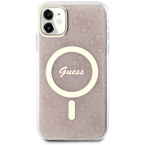 Guess IML 4G MagSafe-etui til iPhone 11, lyserød