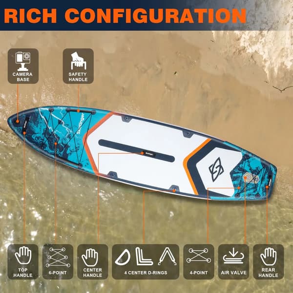 SUP Skatinger Thor blå 350x89x15 cm touring bräda