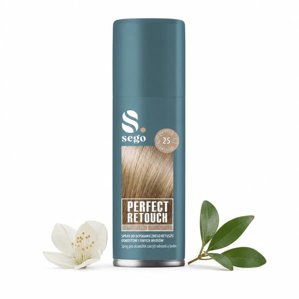 Grå hårvækstkorrigerende spray 75ml mørkeblond frisk farve SEGO