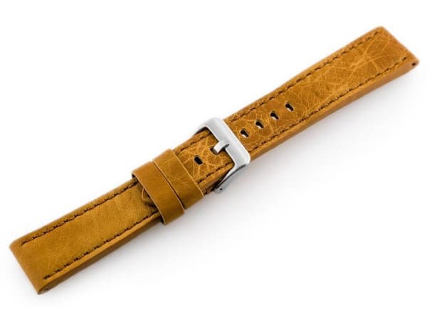 Läderrem till klocka W48 - PREMIUM - kamel - 24mm