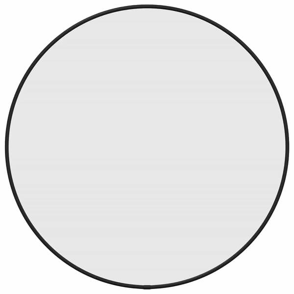 vidaXL vægspejl, sort, Ø 50 cm, rundt