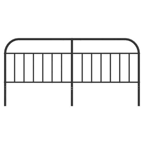vidaXL metalsengegavl, sort, 200 cm