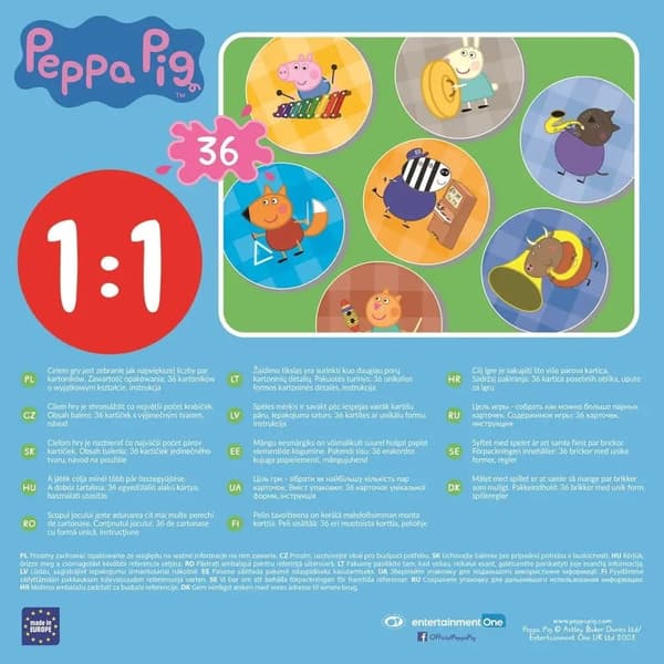 Peppa Pig MEMO brädspel. Memon Trefl