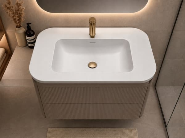 LUXOR HVID MØBELVASK 90X50 CM QUARTZ
