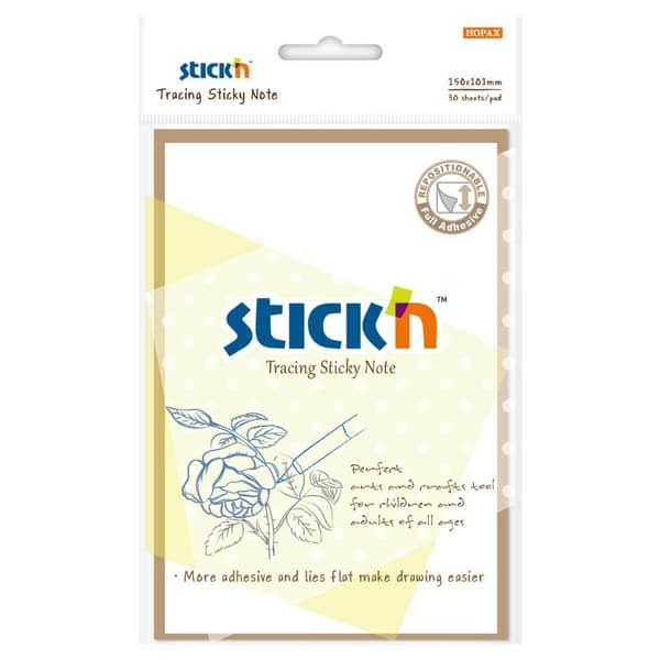 Selvklæbende notesblok til sporing 101x150mm 30K