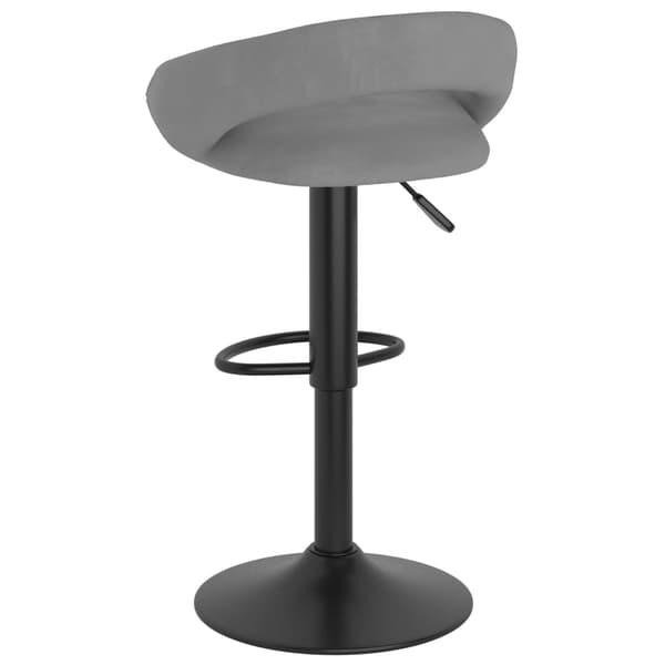 vidaXL Barstolar, set om 2, ljusgrå, klädda i sammet