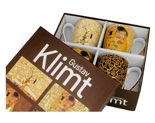 Sæt med 4 Klimt krus 350 ml
