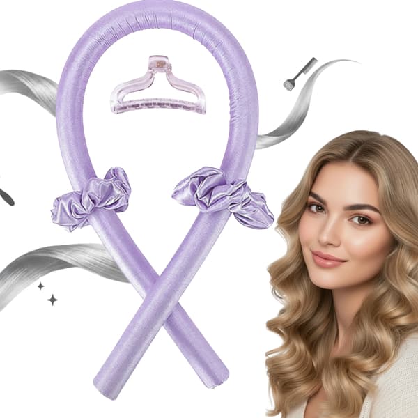 Locktång, locktång, hårlocktänger + klämma och gummiband