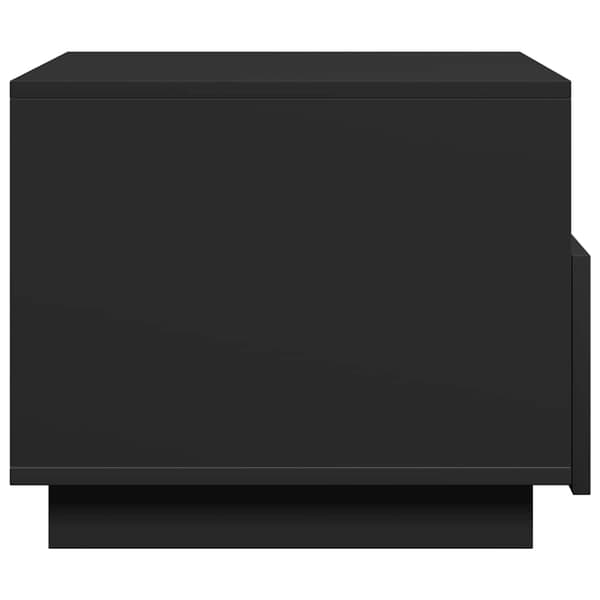 vidaXL sofabord med LED-belysning, sort, 50x49x40 cm