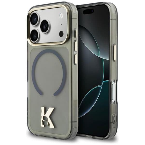 Karl Lagerfeld IML K-hovedlogo MagSafe-etui til iPhone 17 Pro, sort