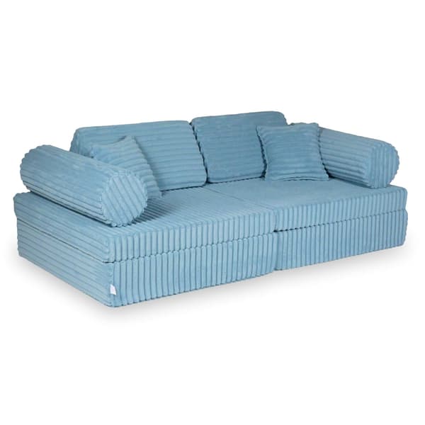Montessori Comfort Waffle Blue Play Sofa